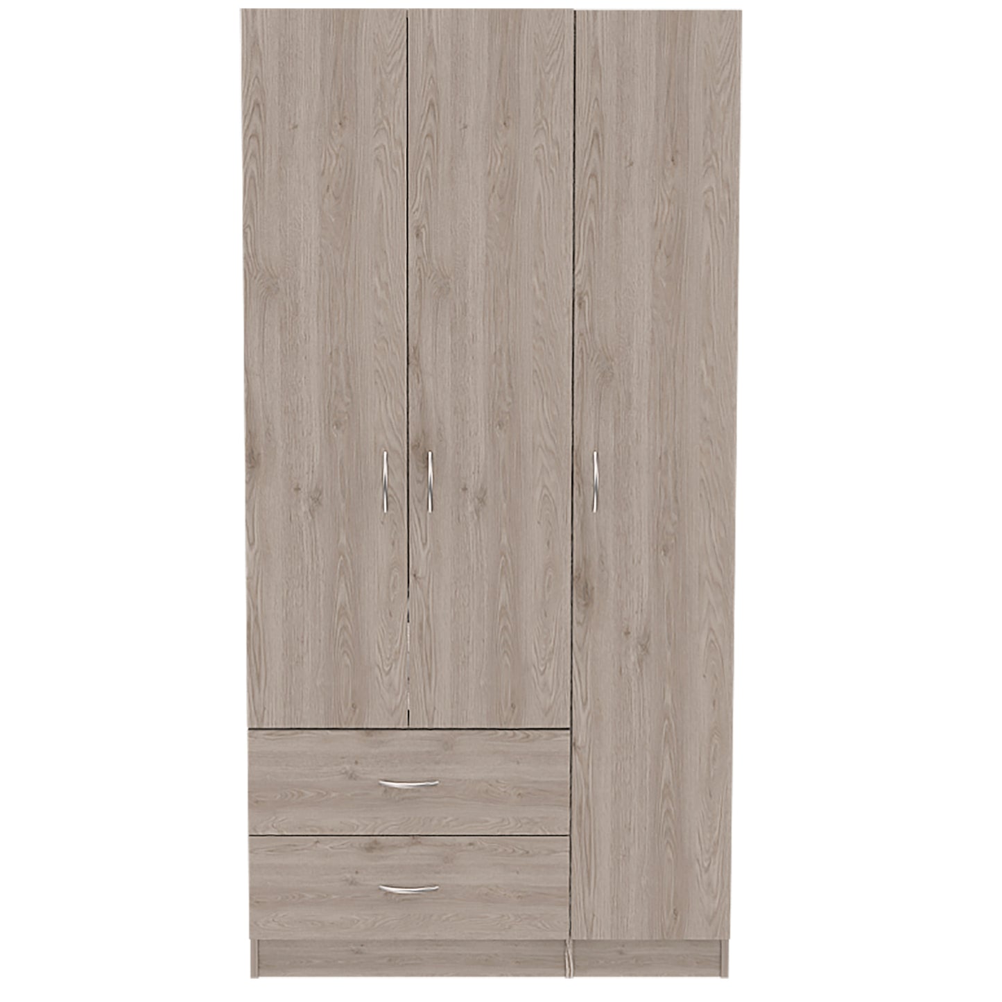 Rowaton 2-Drawer 3-Door  Armoire Light Gray