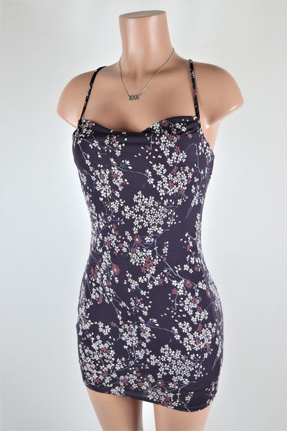 Floral Cowl neck dress