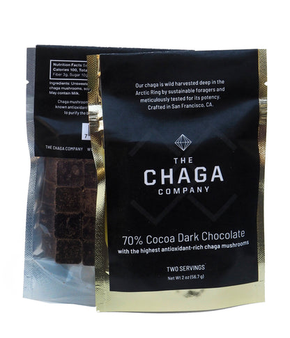 3 Pack - 70% Dark Chocolate Chaga Ingots by The Chaga Company