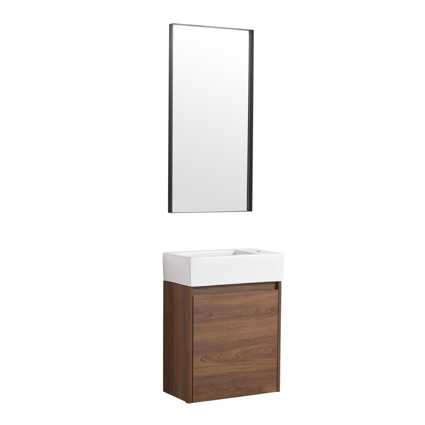 Bathroom Vanity With Single Sink,18 Inch For Small Bathroom,