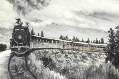 Steam engine train - 12x18 Print on canvas