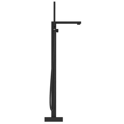 2 Spouts With Hand Shower Double Handle Floor Mounted Clawfoot Freestanding Faucet, Tub Faucet,Matte Black