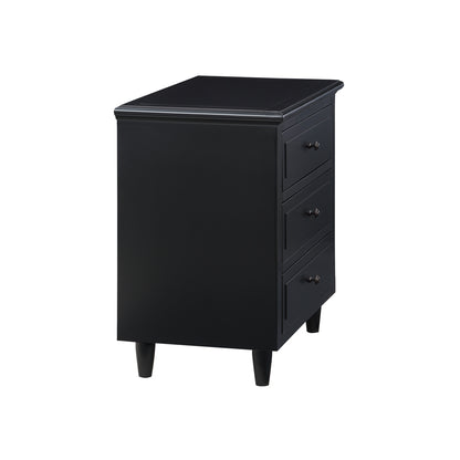 U_STYLE 3-Drawer Nightstand Storage Wood Cabinet