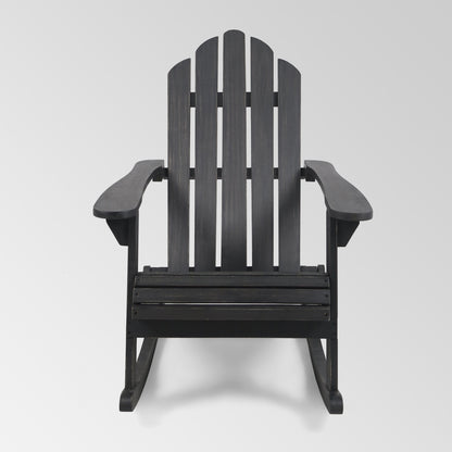 Outdoor lounging hollywood adirondack gray rocking chair