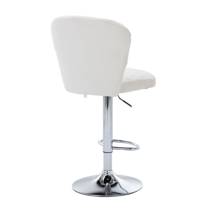 COOLMORE  Bar Stools with Back and Footrest Counter Height Dining Chairs Set of 2