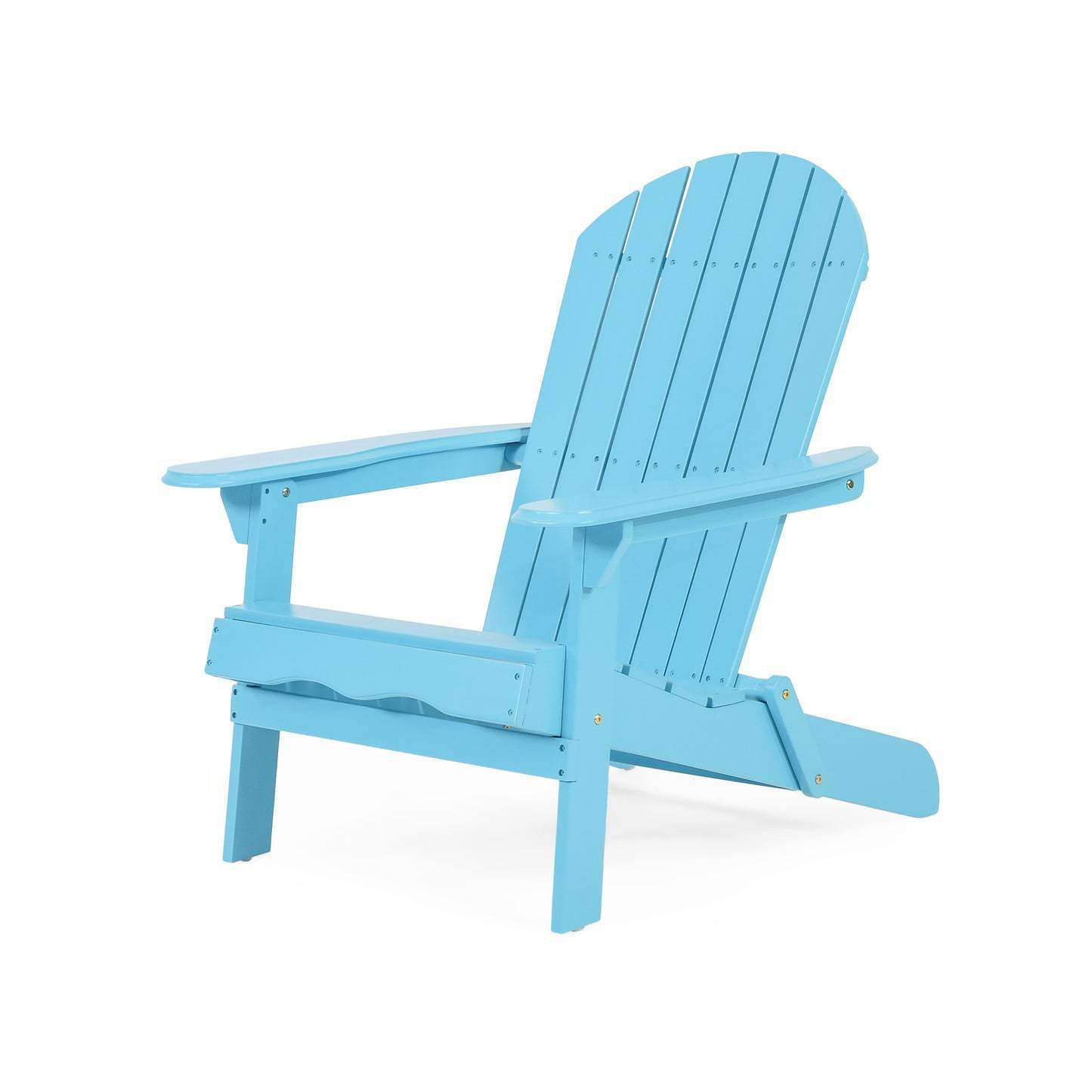 Classic Teal Foldable Acacia Adirondack Chair