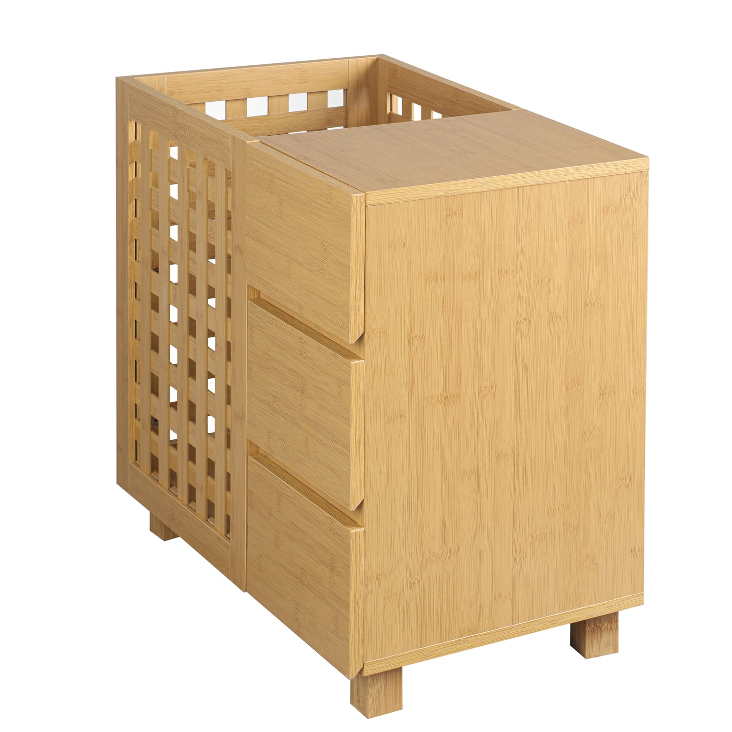 Bathroom storage basket with drawer