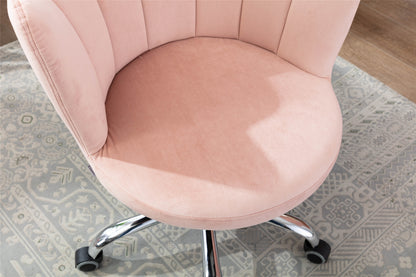 COOLMORE   Swivel Shell Chair for Living Room/Bed Room, Modern Leisure office Chair  Pink