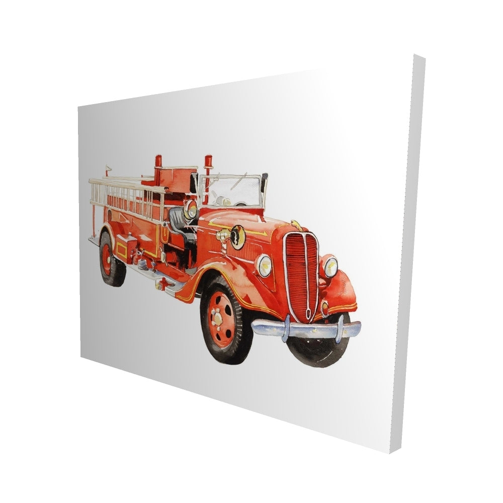 Vintage fire truck - 08x10 Print on canvas