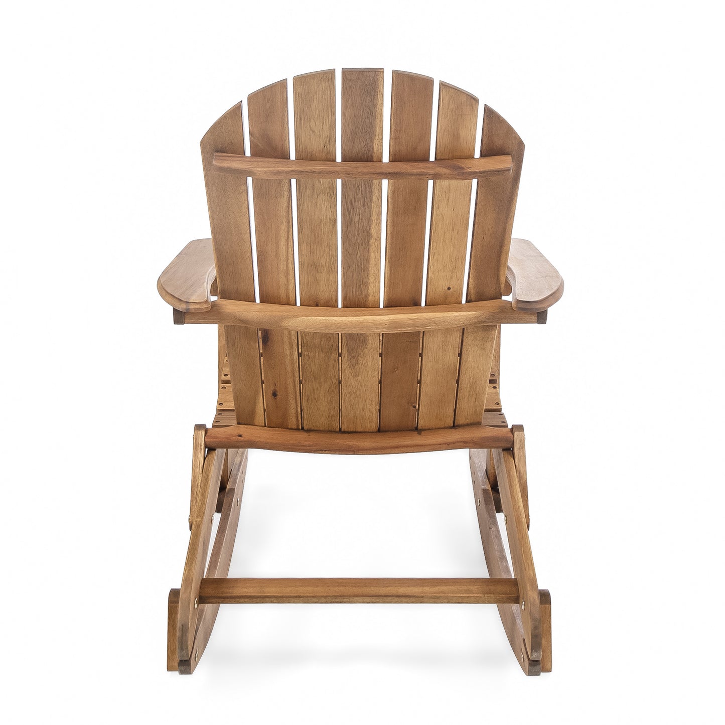 Vivian Outdoor Acacia Adirondack Rocking Chair Natural Wood