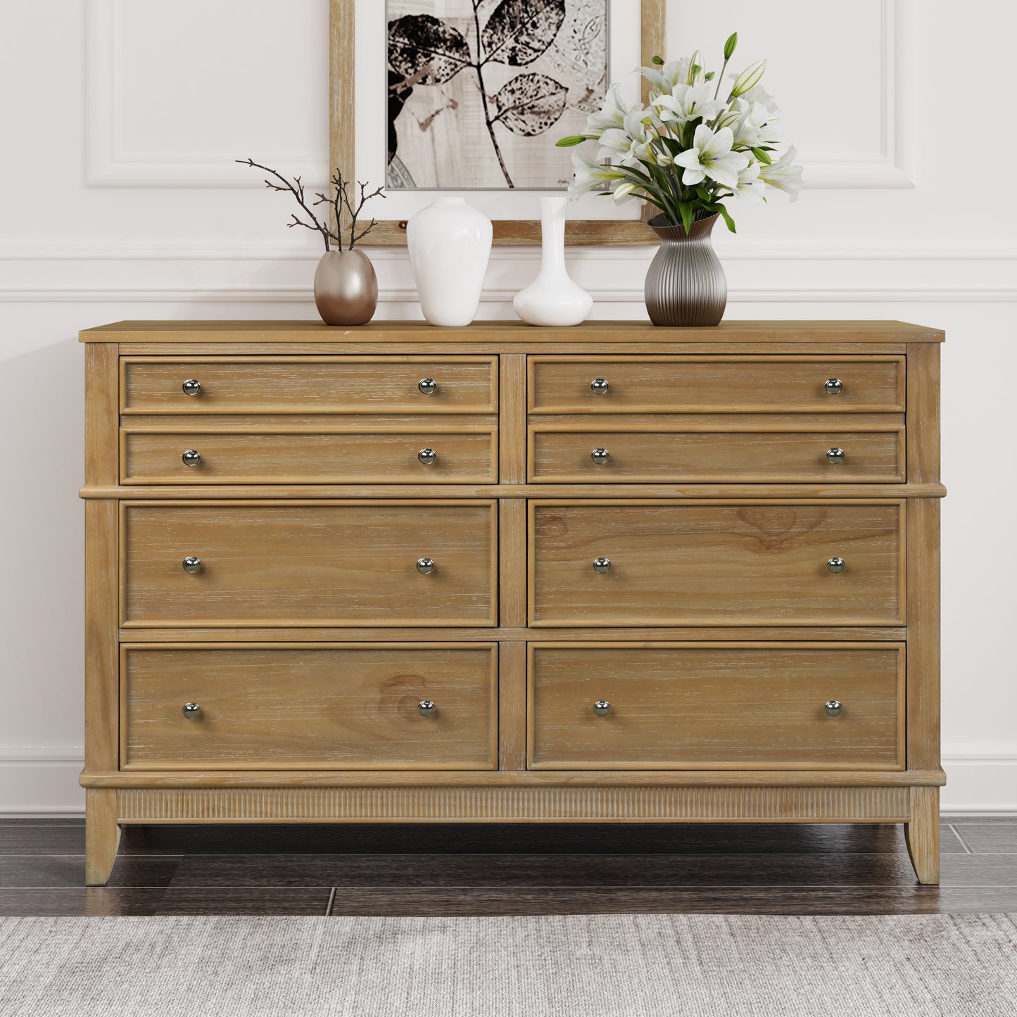 Hazel 6 Drawers Dresser Solid Wood