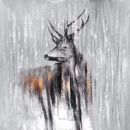 Deer in the forest - 08x08 Print on canvas