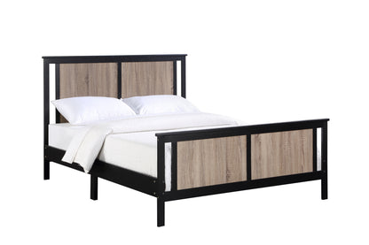 Connelly Reversible Panel Full Bed Black/Vintage Walnut