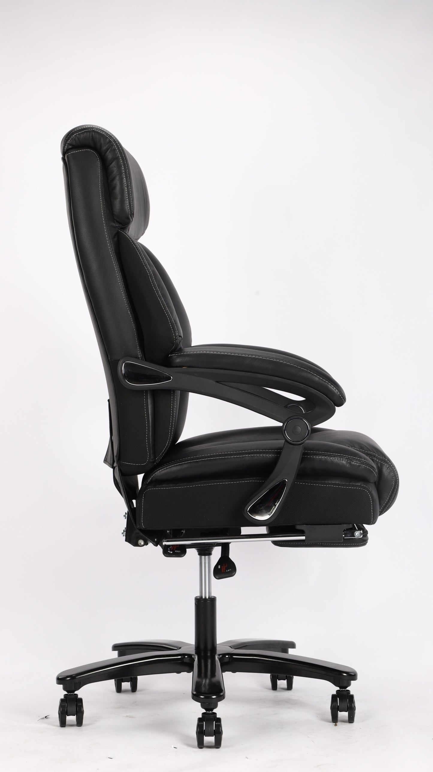 Vanbow.Back Design Big and Tall Black Fabric Executive Office Chair