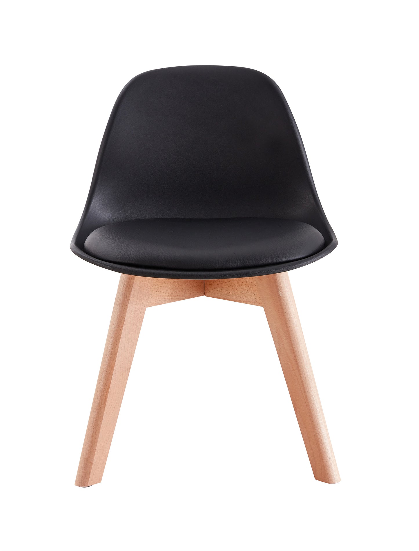 BB chair ,wood leg; pp back with cushion, BLACK,2 pcs per set