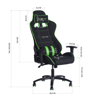 E-sport PC & Racing Game Chair (Greeb & Black)