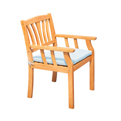 Kapalua Honey Nautical Outdoor Eucalyptus  Wooden Dining Chair