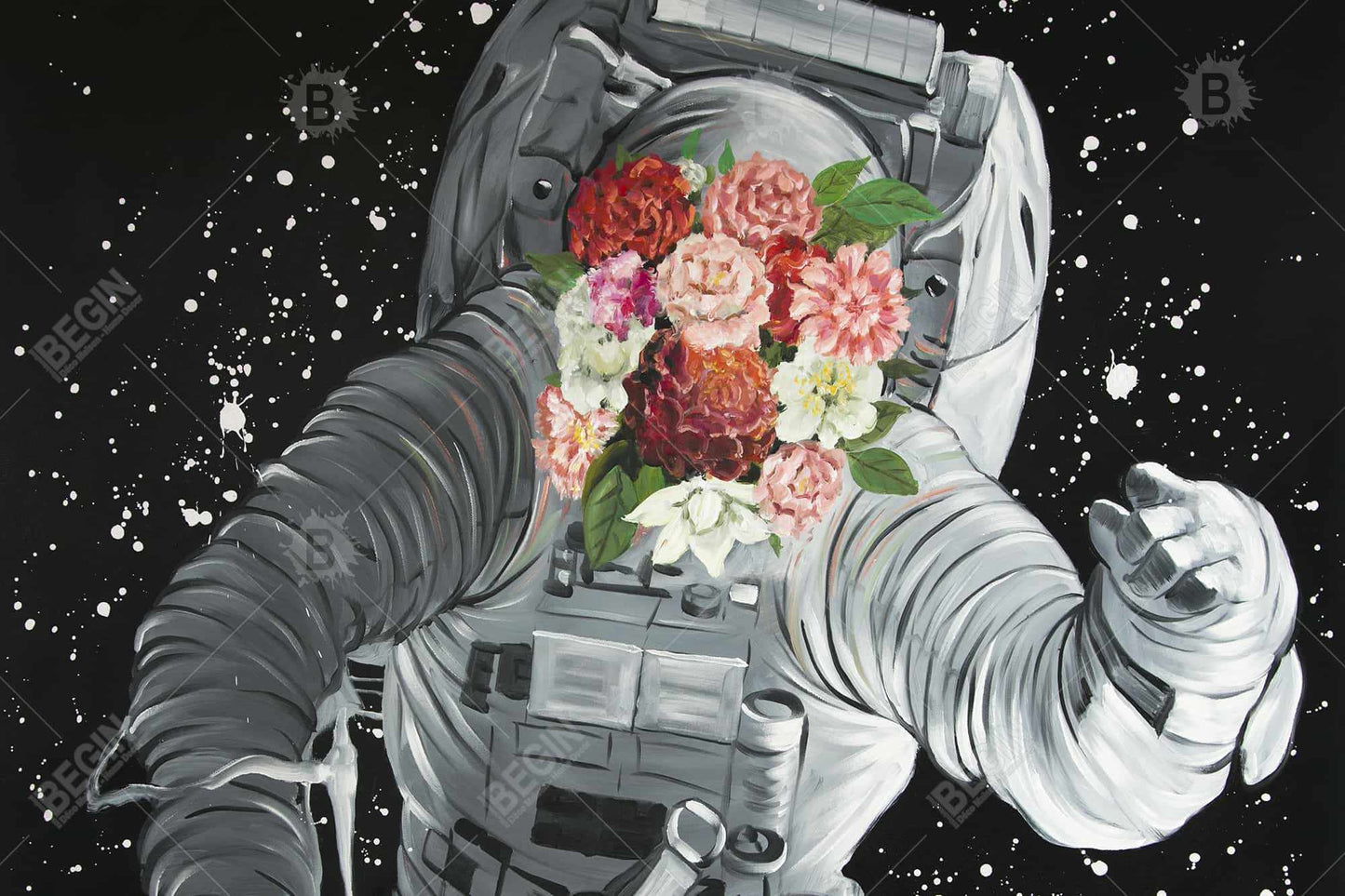 Dreaming of space - 12x18 Print on canvas