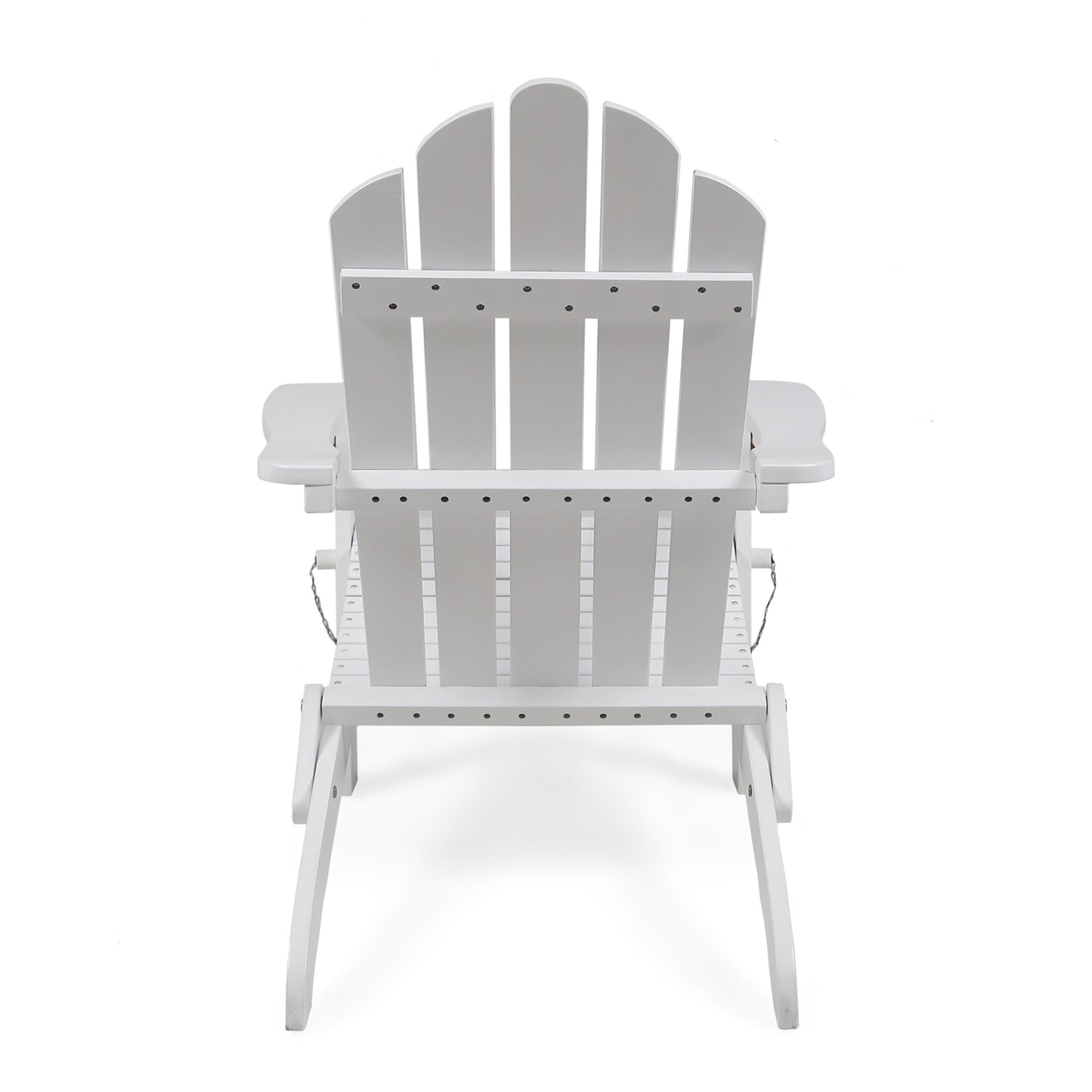 Outdoor foldable solid wood ADIRONDACK white chair