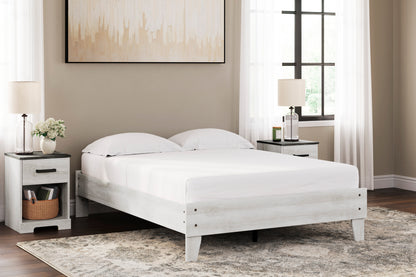 Ashley Shawburn White Washed Casual Full Platform Bed EB4121-112