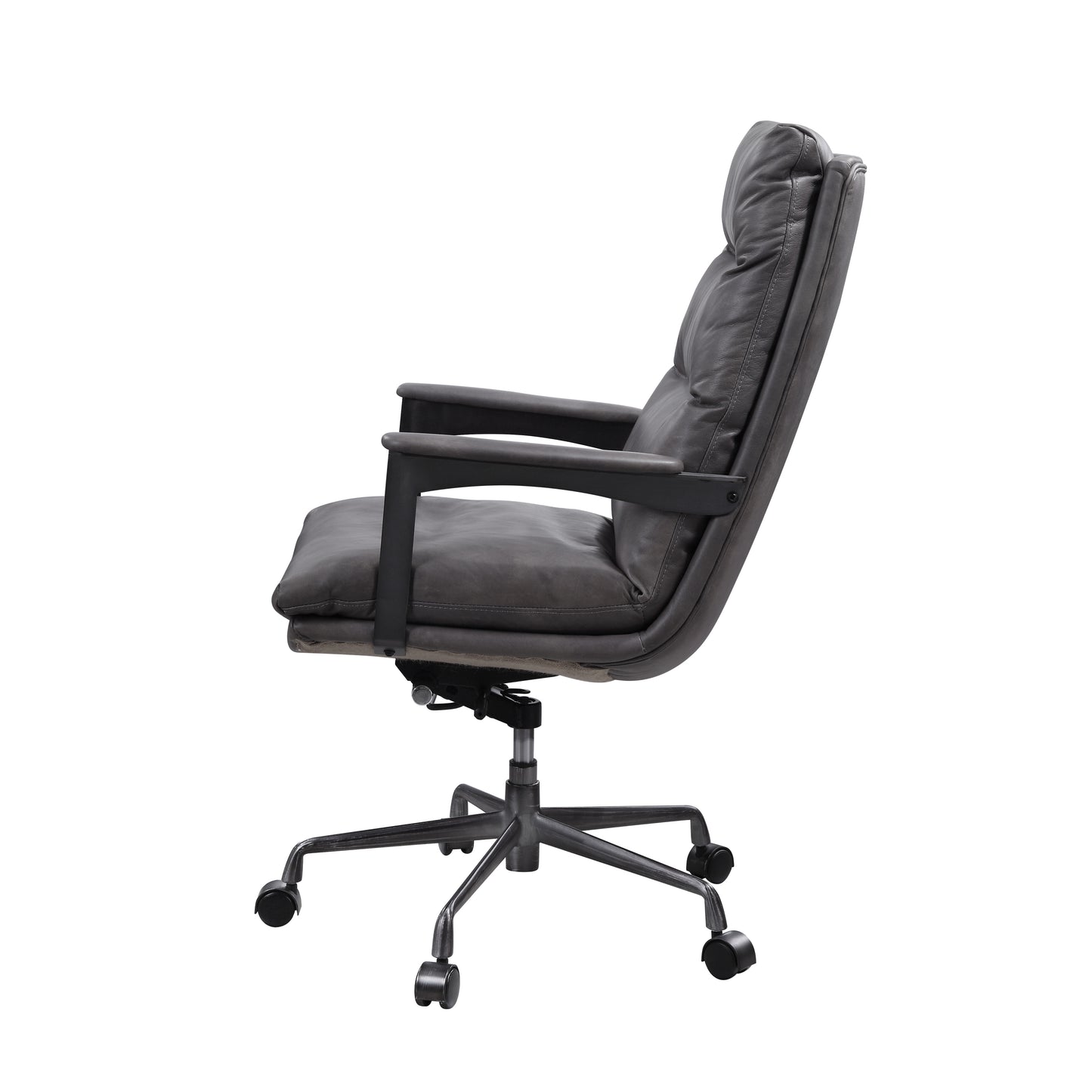 ACME Crursa Office Chair in Gray Top Grain Leather 93170