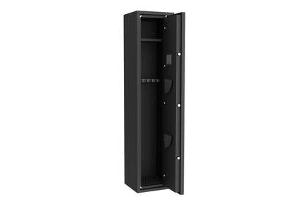 Rifle Gun Safe,Quick Access Fingerprint/Keypad Long Gun Safe, 4-5 Gun Metal Rifle Gun Security Cabinet   2 Pistols safe Lock Box.