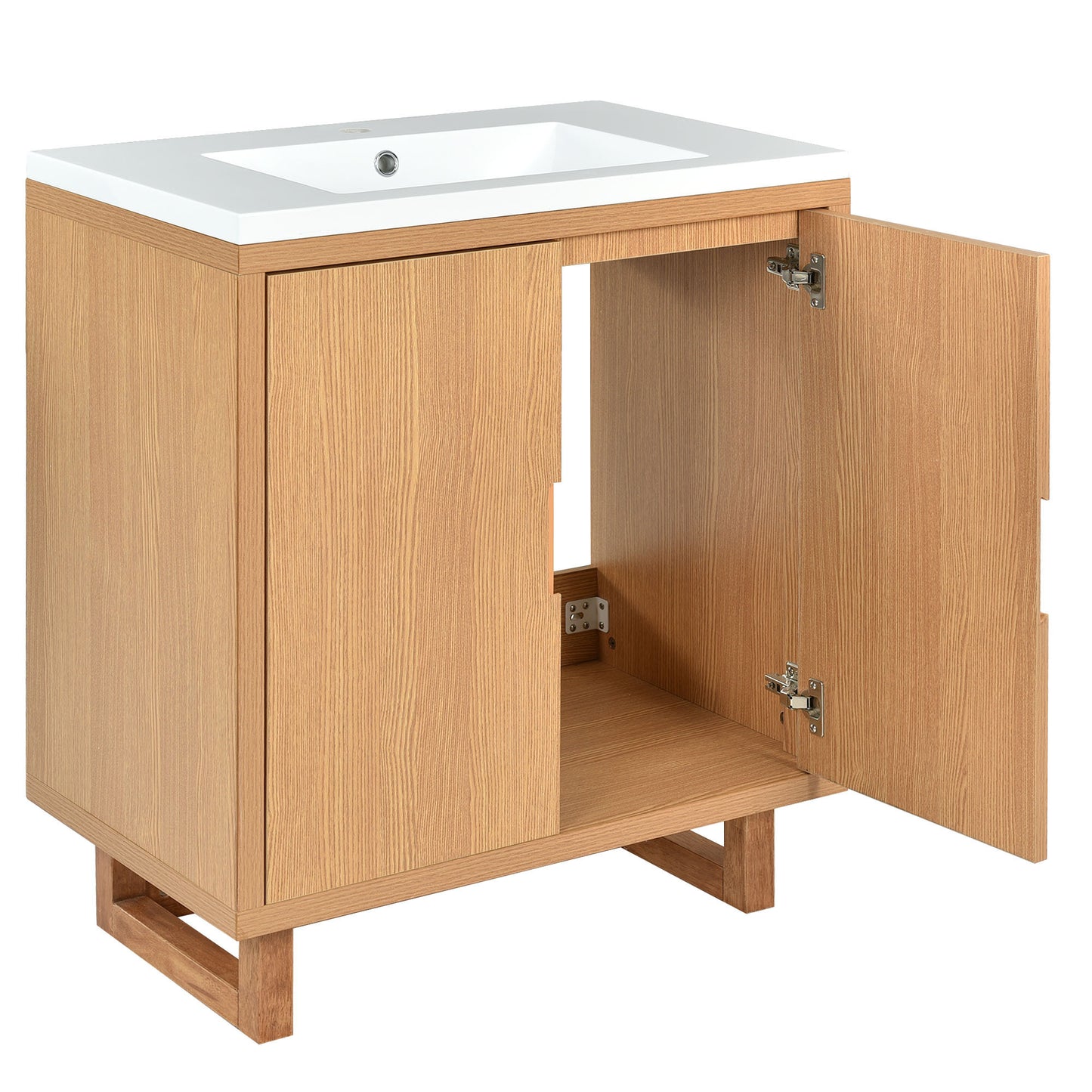 30" Bathroom vanity Set with Sink，Combo Cabinet ，Bathroom Storage Cabinet,Solid Wood Frame