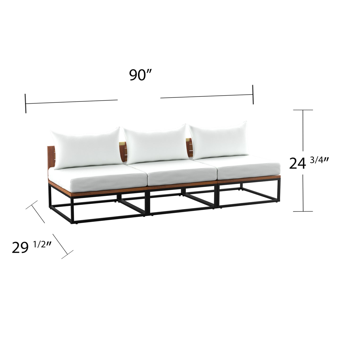 Taradale Modular Outdoor Sofa w/ Cushions