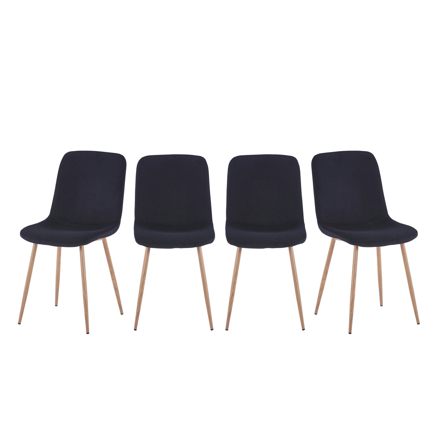 Dining Chair 4PCS（BLACK），Modern style，New technology，Suitable for restaurants, cafes, taverns, offices, living rooms, reception rooms.Simple structure, easy installation.