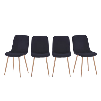 Dining Chair 4PCS（BLACK），Modern style，New technology，Suitable for restaurants, cafes, taverns, offices, living rooms, reception rooms.Simple structure, easy installation.