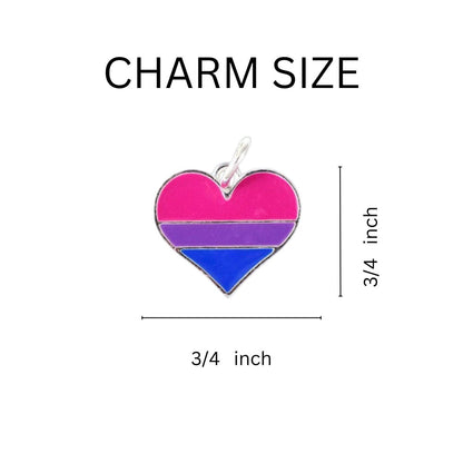 Bisexual Heart Shaped Charms by Fundraising For A Cause