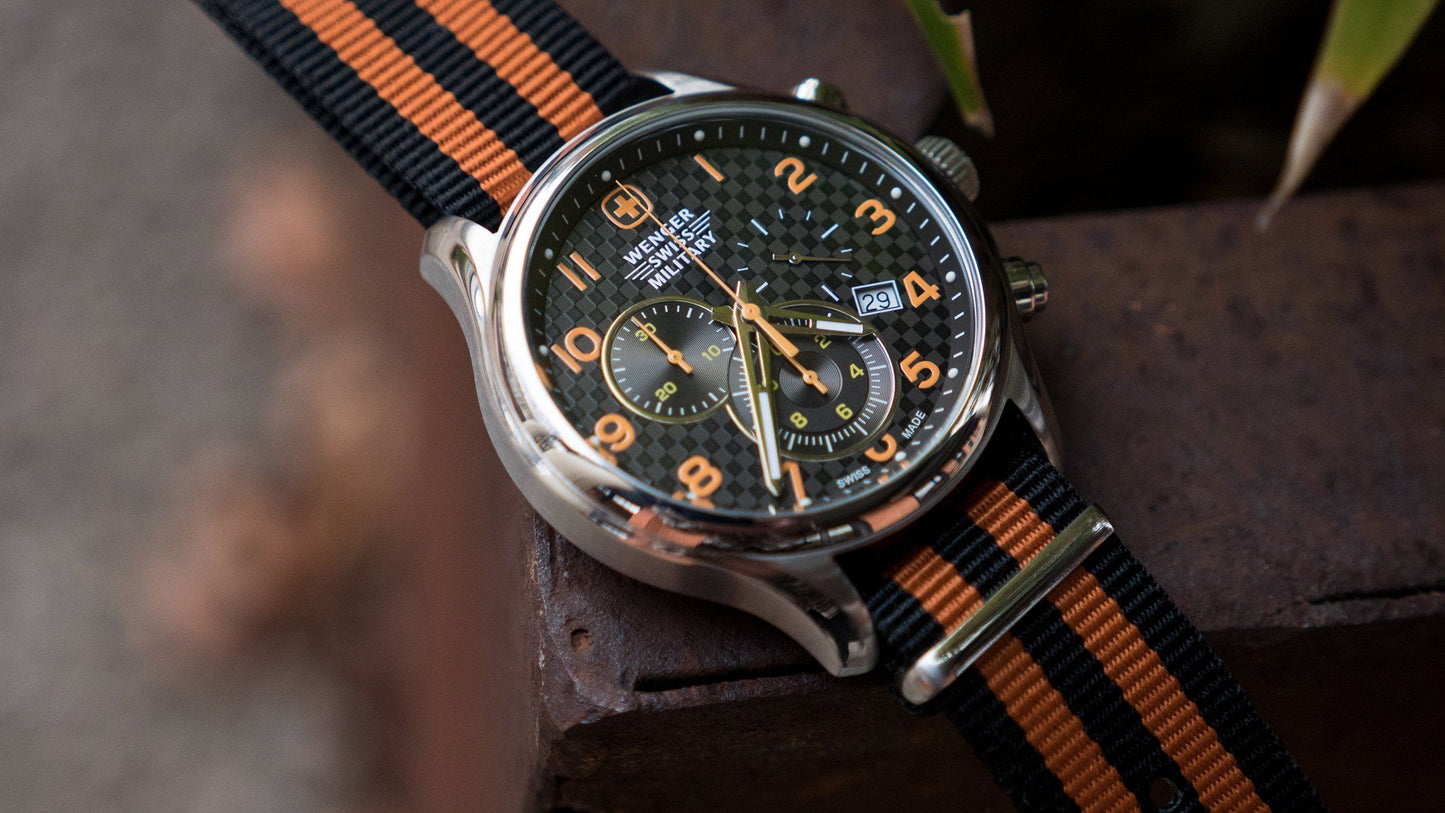 Black & Orange | Nylon NATO® Style by Barton Watch Bands