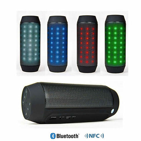 Bluetooth NFC Rainbow LED Lights and Music Speaker with FM Radio by VistaShops