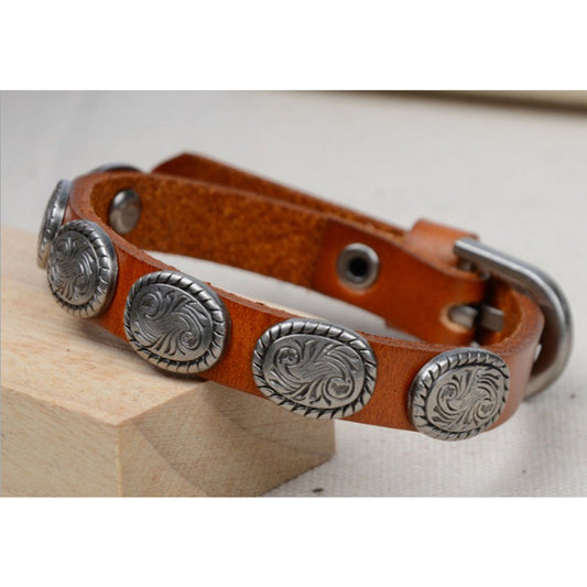 WRANGLER Vintage Look Genuine Leather Bracelet by VistaShops