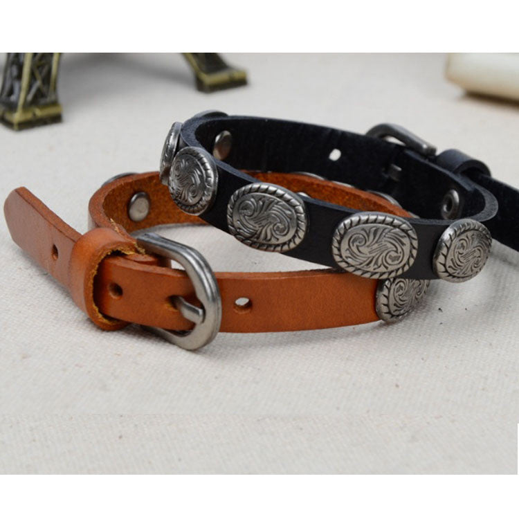 WRANGLER Vintage Look Genuine Leather Bracelet by VistaShops