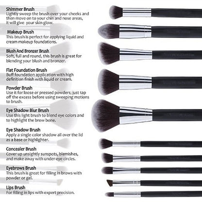 Pagent Winner 10 Pc Make Up Brush Set by VistaShops