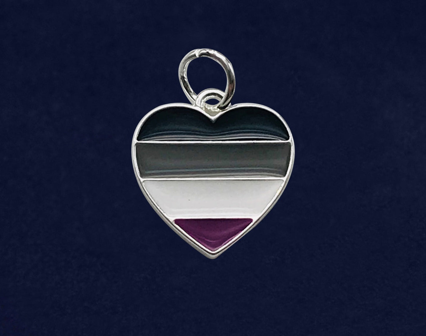 Asexual LGBTQ Pride Heart Charms by Fundraising For A Cause