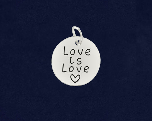 Love Is Love Circle Gay Pride Charms by Fundraising For A Cause