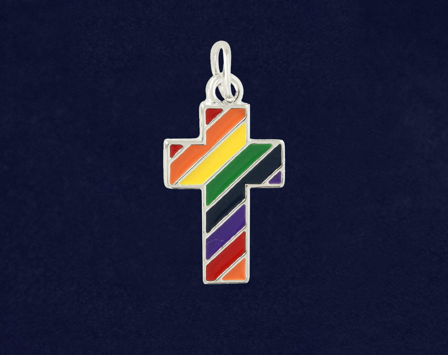 Rainbow Cross Gay Pride Charms by Fundraising For A Cause