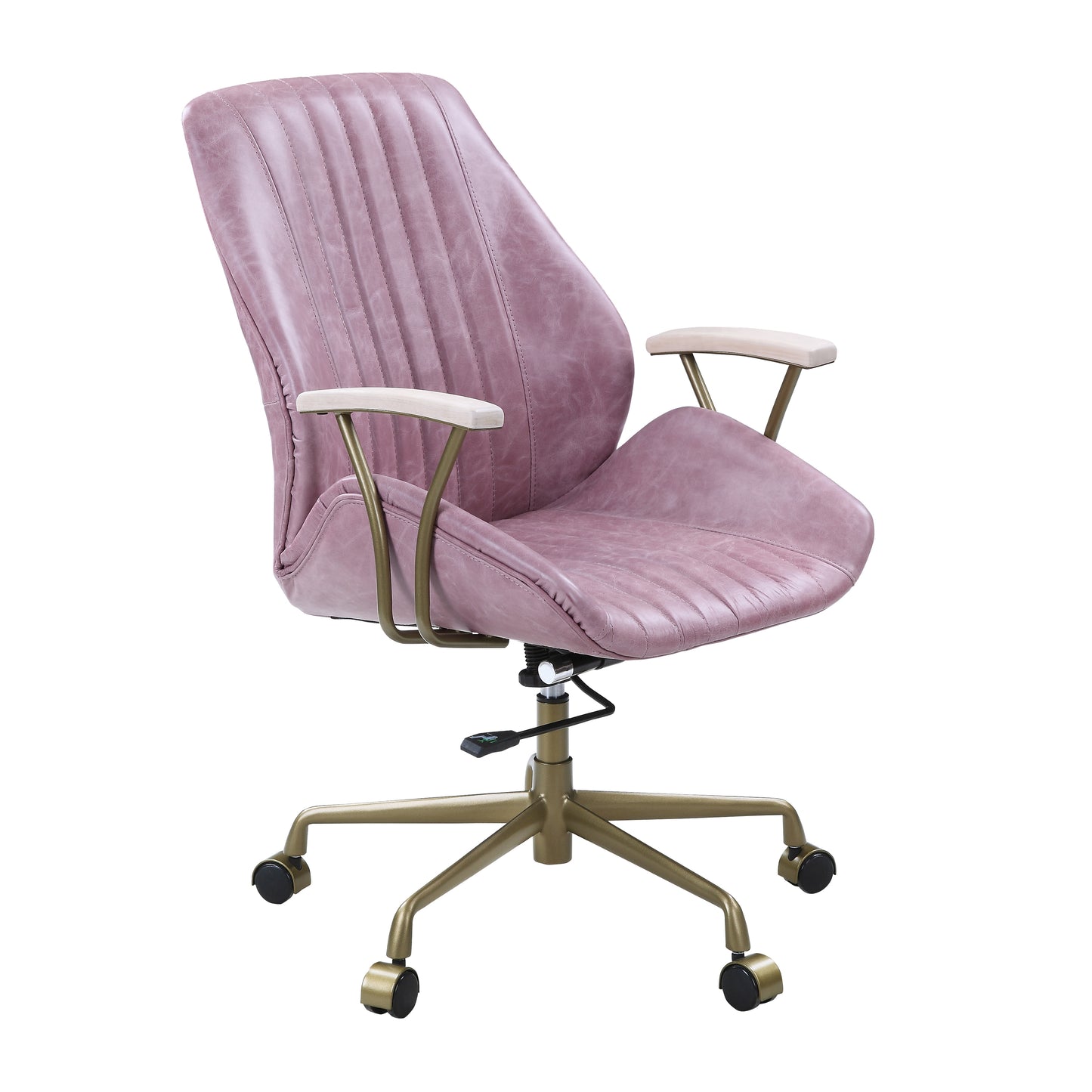 ACME Hamilton Office Chair in Pink Top Grain Leather OF00399