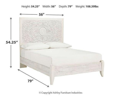 Ashley Paxberry Whitewashed Traditional Full Panel Bed B181B2