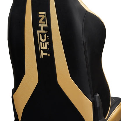 Techni Sport Ergonomic Racing Style Gaming  Chair - Golden