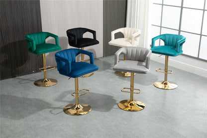 COOLMORE Vintage Bar Stools with Back and Footrest Counter Height Dining Chairs