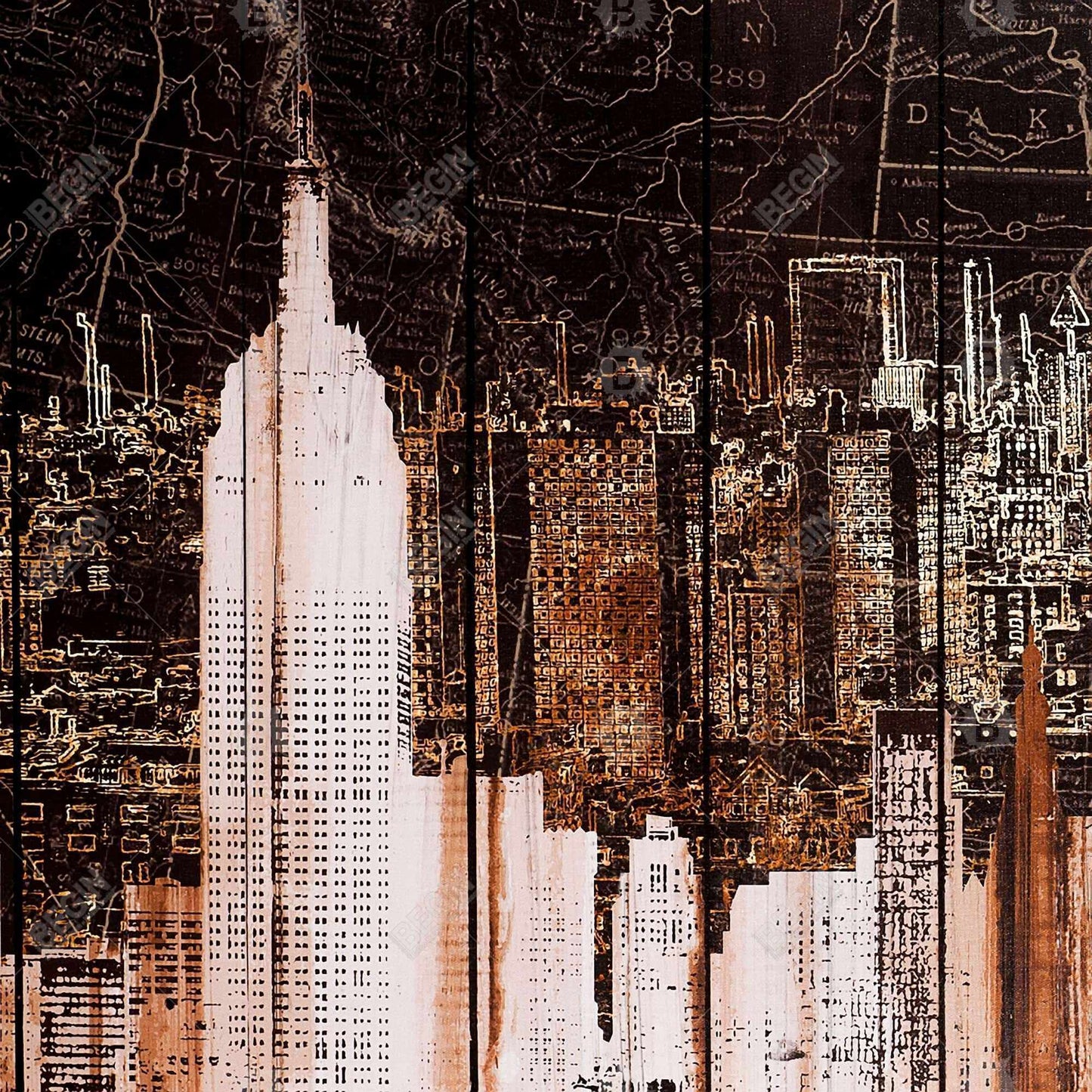 The empire city of newyork - 08x08 Print on canvas