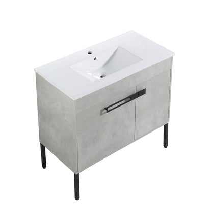 Bathroom Vanity with Sink 36 Inch, with Soft Close Doors, 36x18