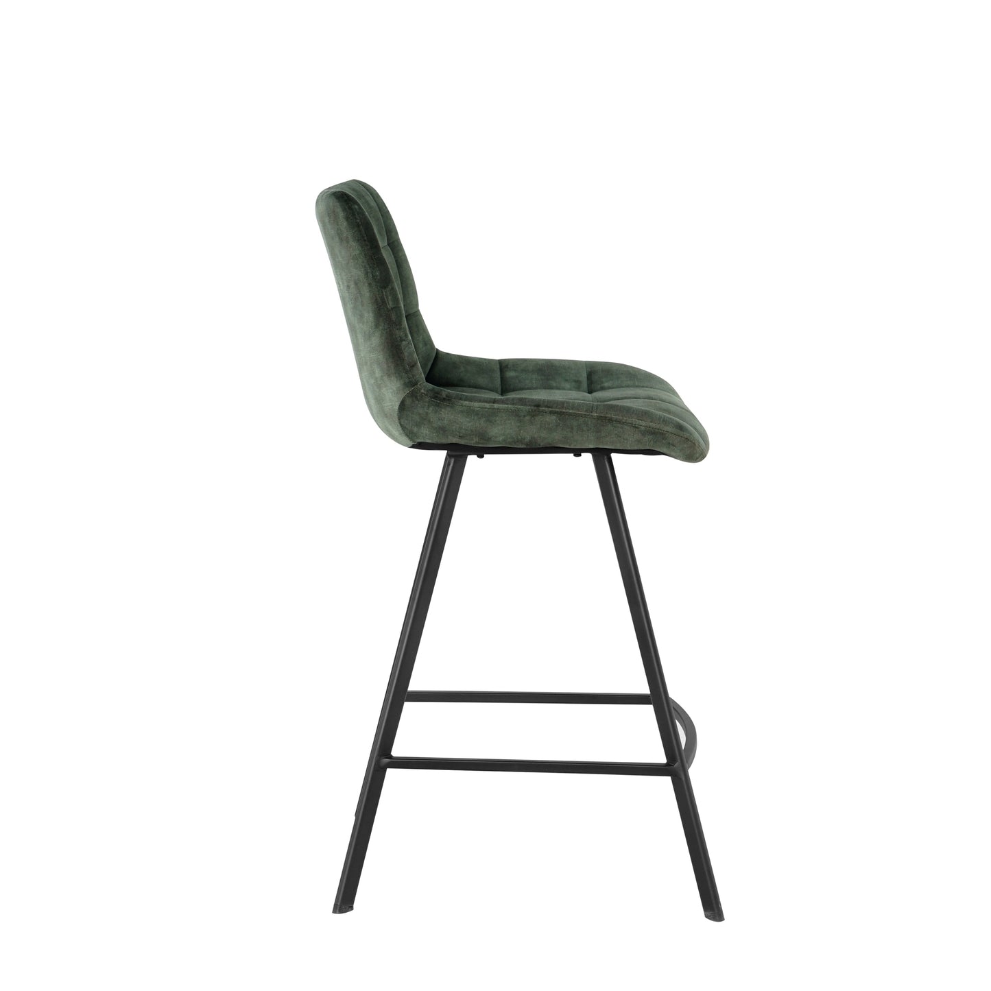 Modern Design Comfortable Nordic Metal Stool Modern Iron High Counter Leisure Bar Chair Green(set of 2)