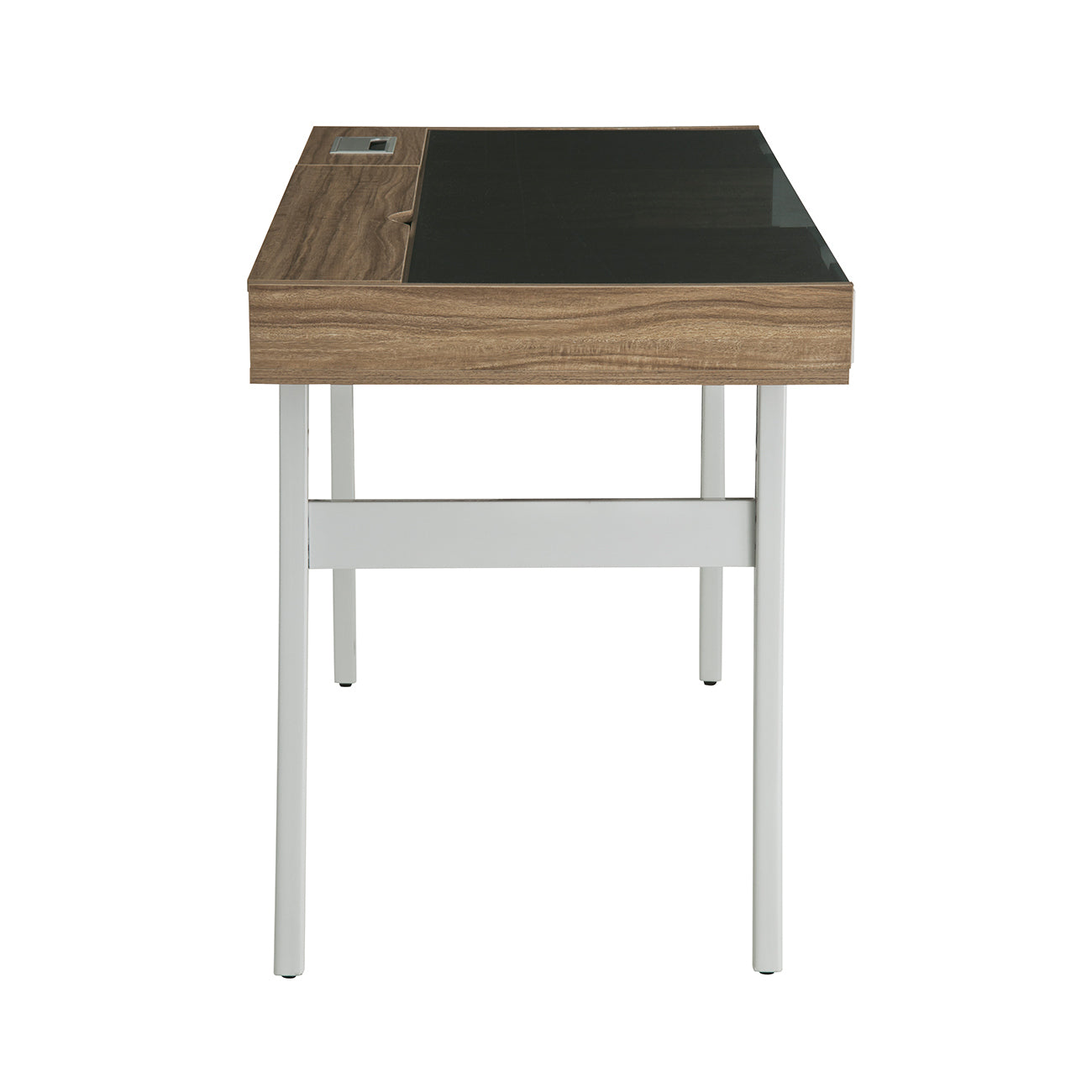 Techni Mobili Compact Computer Desk with Multiple Storage, Walnut