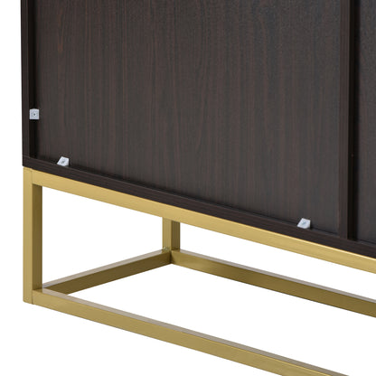 TREXM Modern Sideboard Elegant Buffet Cabinet with Large Storage Space for Dining Room, Entryway (Espresso)