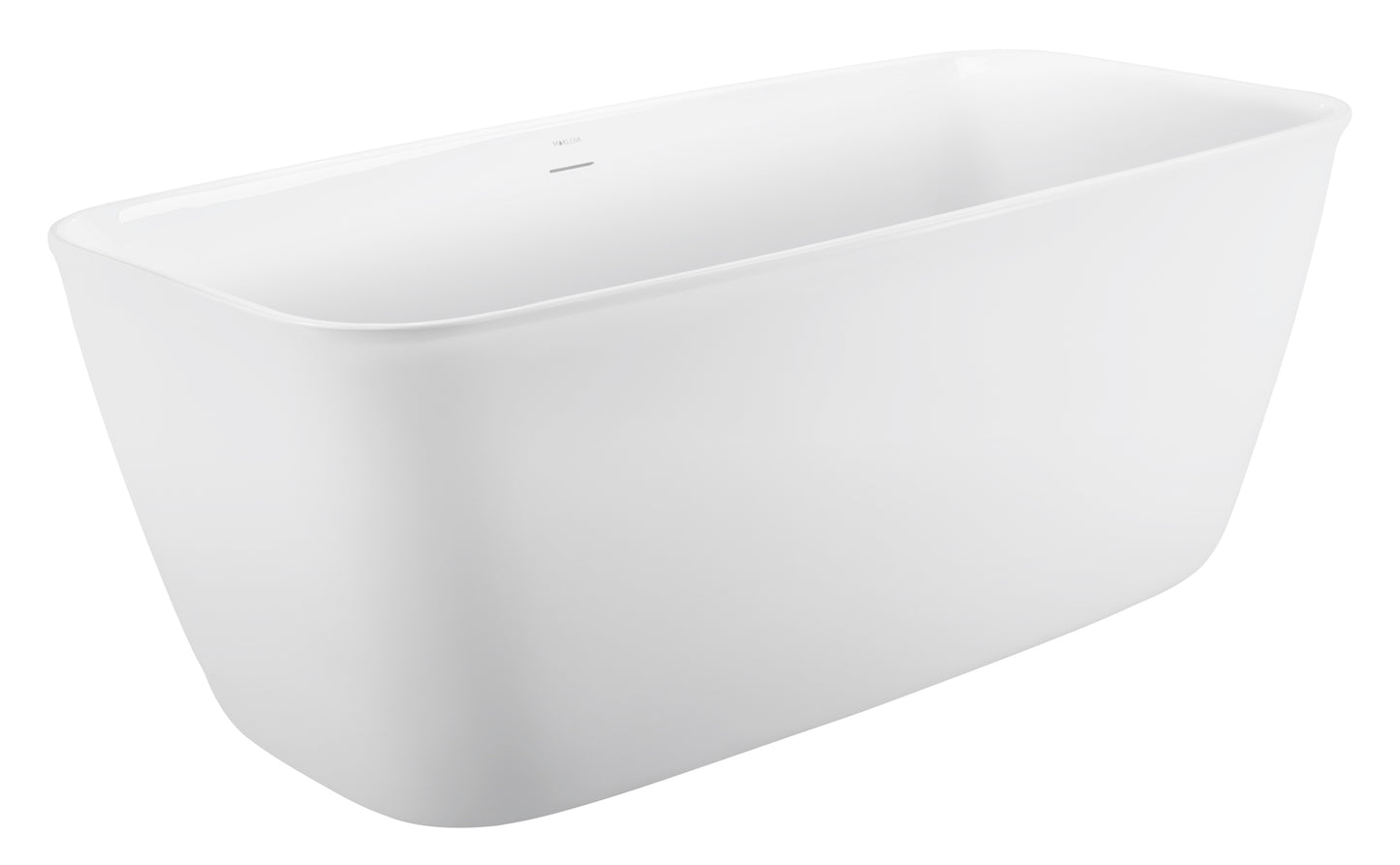59" 100% Acrylic Freestanding Bathtub，Contemporary Soaking Tub，white bathtub