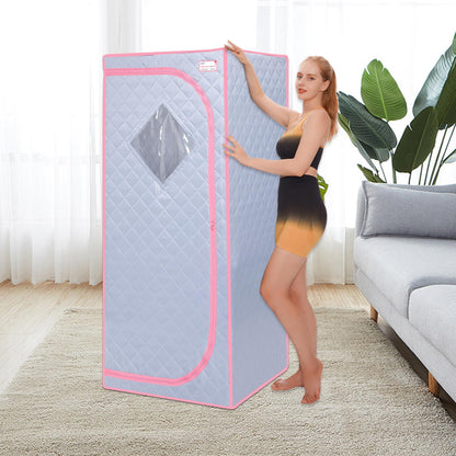 Portable Full Size Grey Infrared Sauna tent–Personal Home Spa, with Infrared Panels, Heating Foot Pad,Controller, Foldable Chair ,Reading light.Easy to Install.Fast heating, with FCC Certification